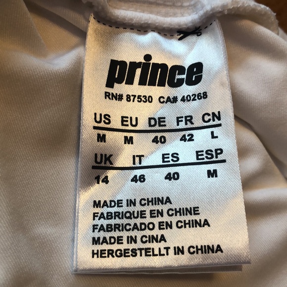 PRINCE Tennis Skirt/ Skort- White & Blue Teal- Medium - Picture 7 of 11